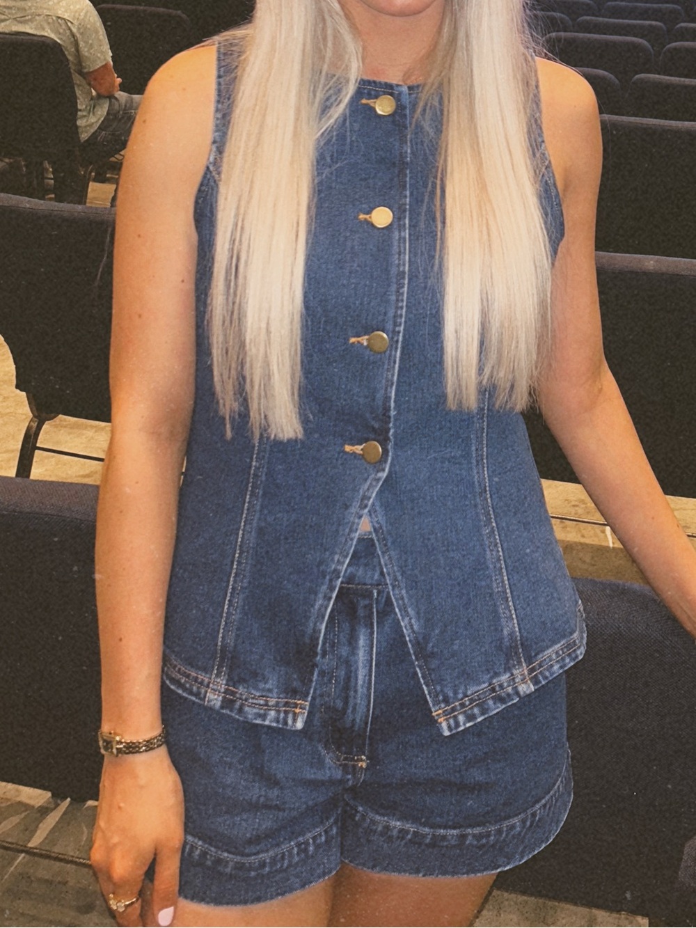 Blue Jean top and short set!